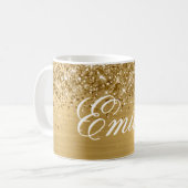 Personalisierte Glitterie Kaffeetasse (Vorderseite Links)