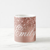 Personalisierte Glitterie Rose Kaffeetasse (Mittel)