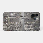 Personalisierte Glitterie Silber Streichperlen Case-Mate iPhone Hülle (Rückseite (Horizontal))