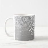 Personalisierte Glitterie-Silberfolie Kaffeetasse (Links)