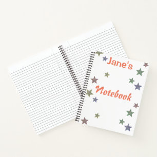 Personalisierte Glitterstars Notizblock