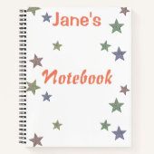 Personalisierte Glitterstars Notizblock (Vorderseite)