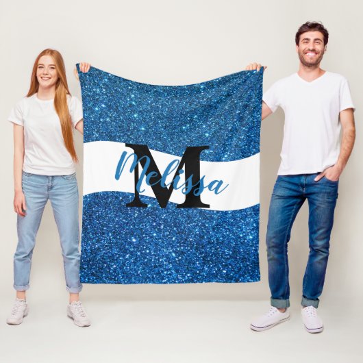 Personalisierte Glitzer-Fleecedecke Fleecedecke (Beispiel)
