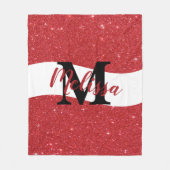 Personalisierte Glitzer-Fleecedecke Fleecedecke (Vorderseite)