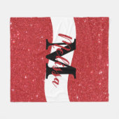 Personalisierte Glitzer-Fleecedecke Fleecedecke (Vorderseite (Horizontal))