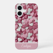 Personalisierte Glitzer-Herzen Liebe/Valentinstag
