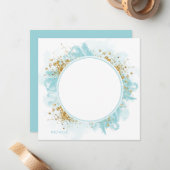 Personalisierte Glitzer-Karte Mitteilungskarte (Vorderseite/Rückseite Beispiel)