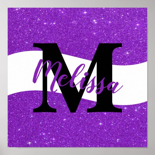 Personalisierte Glitzer-Poster Poster (Vorne)