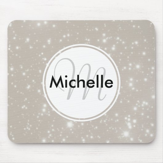 Personalisierte Glitzern im nächtlichen Himmel Mousepad (Vorne)