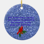 Personalisierte GLITZERSNOWMAN Verzierung Keramikornament (Hinten)