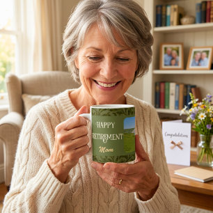 Personalisierte glückliche Altersvorsorge Geschenk Kaffeetasse