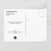 Personalisierte glückliche feiertagspostkarte (Rückseite)