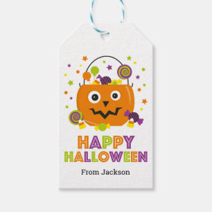 Personalisierte glückliche Halloween-Geschenkarti Geschenkanhänger