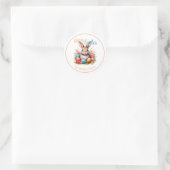Personalisierte glückliche Osterhasen-Eier Familie Runder Aufkleber (Tasche)