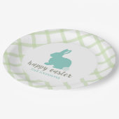 Personalisierte glückliche pappteller (Schrägansicht)