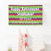 Personalisierte glückliche Ruhestands-Party-Fahne Banner (Insitu)
