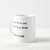 Personalisierte glückliche Vatertags-Tasse Kaffeetasse (Vorderseite Links)