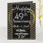 Personalisierte Glückskarte zum 49. Geburtstag Karte (Gelbe Blume)