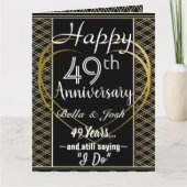 Personalisierte Glückskarte zum 49. Geburtstag Karte (Vorderseite)