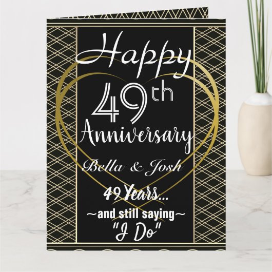 Personalisierte Glückskarte zum 49. Geburtstag Karte (Vorderseite)