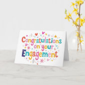 Personalisierte Glückwunsch auf Ihrer Verlobung Karte (Gelbe Blume)