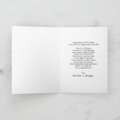 Personalisierte Glückwunsch Grad Gold Glitzer Note Dankeskarte (Innenseite)