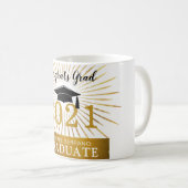 Personalisierte Glückwunsch Grad Klasse 2021 Kaffeetasse (VorderseiteRechts)
