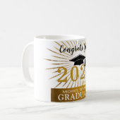 Personalisierte Glückwunsch Grad Klasse 2021 Kaffeetasse (Vorderseite Links)