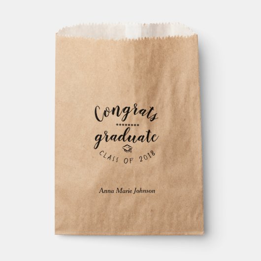 Personalisierte Glückwunsch Graduate Favor Bag Geschenktütchen (Vorderseite)