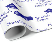 Personalisierte Glückwunsch Graduierung Cap Diplom Geschenkpapier (Rolleneckpunkt)