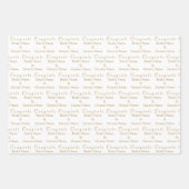 Personalisierte Glückwunsch Name! Antique Gold Wed Geschenkpapier Set (Vorderseite 3)