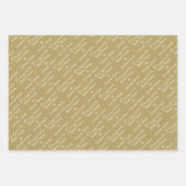 Personalisierte Glückwunsch Name! Antique Gold Wed Geschenkpapier Set (Vorderseite)