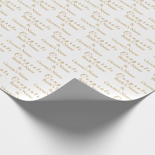Personalisierte Glückwunsch Name! auf Luxor Gold W Geschenkpapier (Ecke)