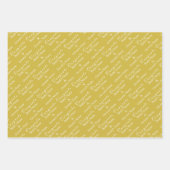 Personalisierte Glückwunsch Name! Old Gold White W Geschenkpapier Set (Vorderseite)