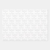 Personalisierte Glückwunsch Name! Silber, Weiße Ho Geschenkpapier Set (Vorderseite 3)