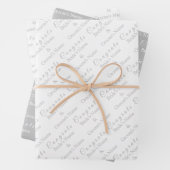 Personalisierte Glückwunsch Name! Silber, Weiße Ho Geschenkpapier Set (Beispiel)