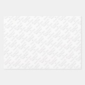 Personalisierte Glückwunsch Name! Silber, Weiße Ho Geschenkpapier Set (Vorderseite)