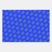 Personalisierte Glückwunsch Retiree! Blau auf Gold Geschenkpapier Set (Vorderseite 2)