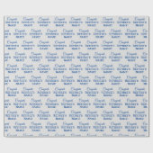 Personalisierte Glückwunsch Retiree! Blau auf Silb Geschenkpapier (Flach)