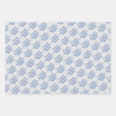 Personalisierte Glückwunsch Retiree! Blau auf Silb Geschenkpapier Set (Vorderseite)