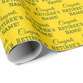 Personalisierte Glückwunsch Retiree! Dunkelgrün au Geschenkpapier (Rolleneckpunkt)