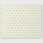 Personalisierte Glückwunsch Retiree! Gold auf Weiß Geschenkpapier (Flach)