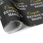 Personalisierte Glückwunsch Retiree! Gold, Weiß, S Geschenkpapier (Rolleneckpunkt)
