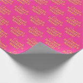 Personalisierte Glückwunsch Retiree! Grün auf Rosa Geschenkpapier (Ecke)