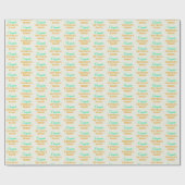 Personalisierte Glückwunsch Retiree! Grün, Orangen Geschenkpapier (Flach)