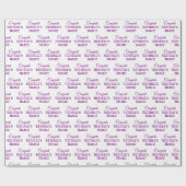 Personalisierte Glückwunsch Retiree! Lila auf Weiß Geschenkpapier (Flach)