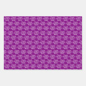 Personalisierte Glückwunsch Retiree! Lila weiß Geschenkpapier Set (Vorderseite 3)