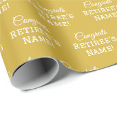 Personalisierte Glückwunsch Retiree! Metall Gold u Geschenkpapier (Rolleneckpunkt)