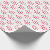 Personalisierte Glückwunsch Retiree! Red on White Geschenkpapier (Ecke)
