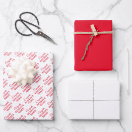 Personalisierte Glückwunsch Retiree! Red on White Geschenkpapier Set